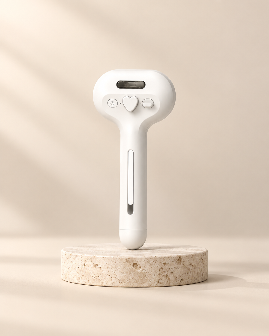 Brosse à brume Vapo'Câlin 3 en 1, face avec bouton cœur